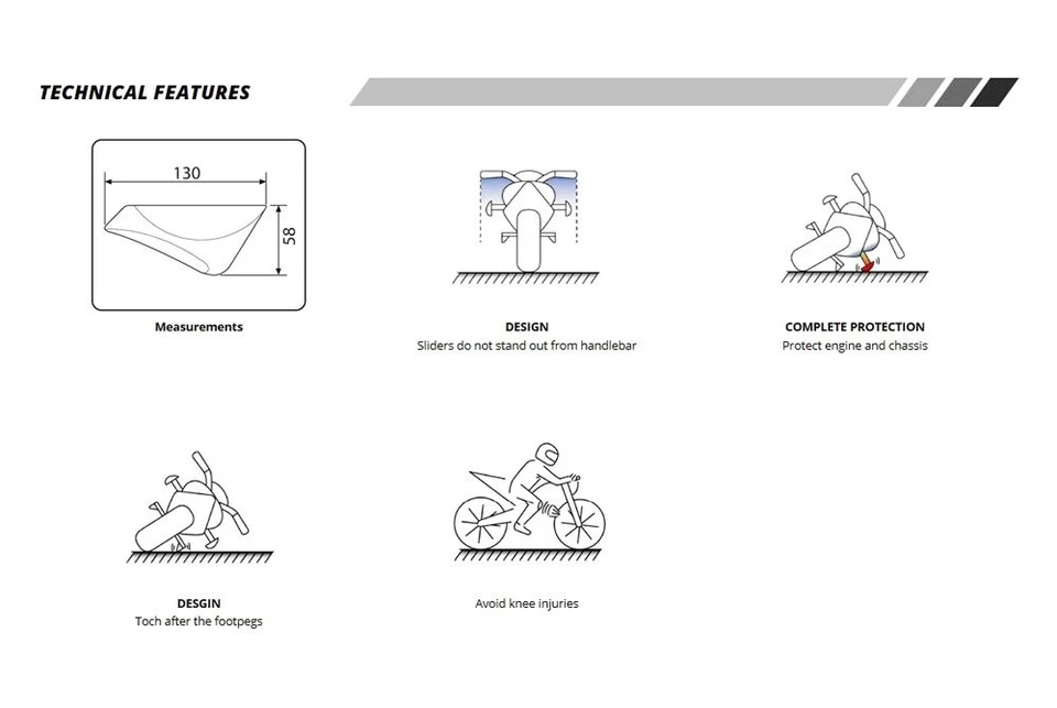 For Honda CBR500R 2016-2020 Puig Pro Frame Sliders Foto 3 de 3