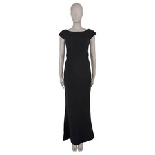 70959 auth DOLCE & GABBANA black viscose SLEEVELESS EVENING GOWN Dress XS