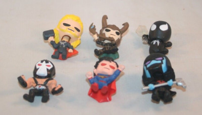 Blip Bobble-Head 2'' Figures - Thor, Loki, Superman more - no stands - Lot of 6