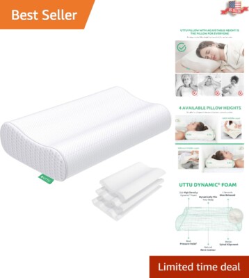Travel-Friendly Adjustable Cervical Pillow - Dynamic Foam for Neck Strain Relief