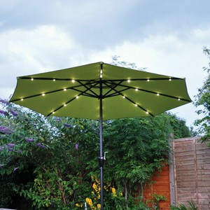2 7m Led Light Up Solar Green Garden Parasol Fairy Lights Patio Canopy Wido 5013478151933 Ebay