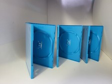 THREE NEW Genuine Original Nintendo Wii U Blue Empty Replacement Video Game Case