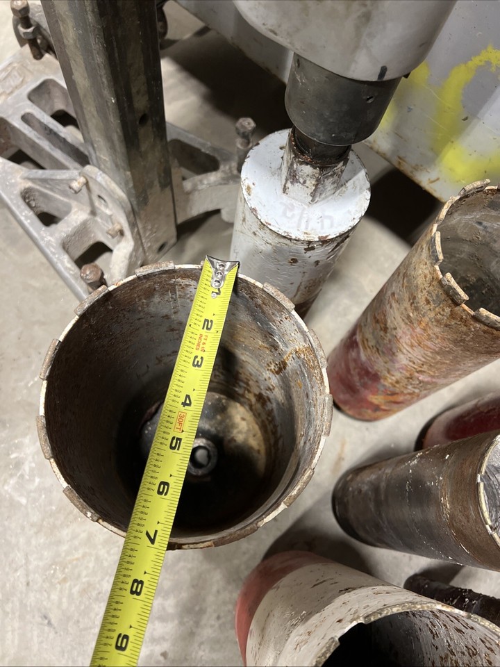 MILWAUKEE 4130 DIAMOND CORE CONCRETE DRILL RIG & 10 ASSRTD BITS ED4U ...