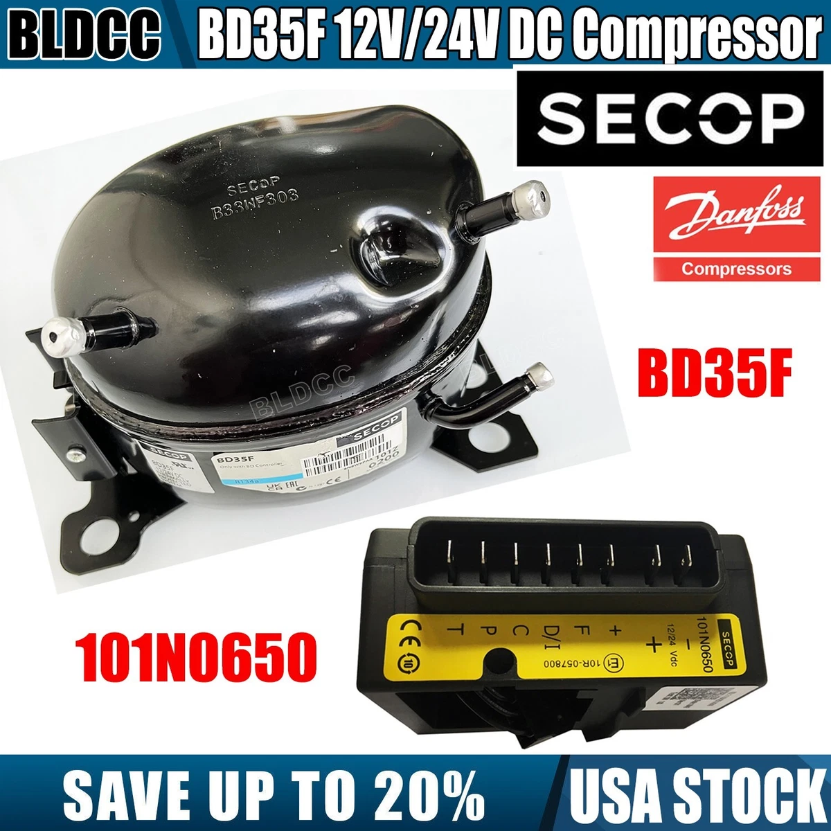 Danfoss 12 volt on sale compressor