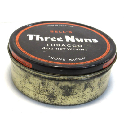 Vtg Bell's Three Nuns Tobacco Tin 4 oz Made In Great Britain  None Nicer  -A10