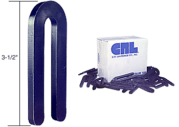 CRL PHS14-XCP100 Black 1/4" x 3-1/2" Plastic Horseshoe Shims - pack of 100 - Picture 6 of 8