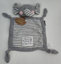 Demdaco Noah's Ark Elephant Blankie Security Blanket Gray Little Peanut NWT