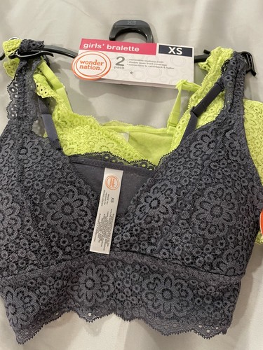 Wonder Nation Girls Bra Bralette Size XS Lot of 4 with Lace NWT - Picture 3 of 6