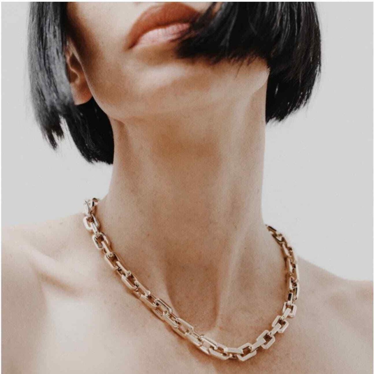 Eddie Borgo Supra Link Chain Gold Statement Necklace 17
