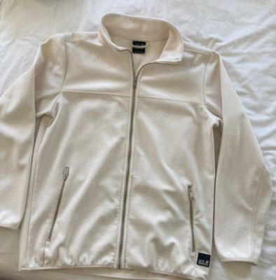 Jack Wolfskin Nanuk MicroFleece Hiking Jacket Cream Men's Medium Full Zip