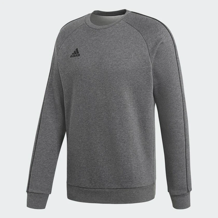 ADIDAS CORE 18 CREW NECK SWEATSHIRT MENS CHARCOAL - CV3960 | eBay