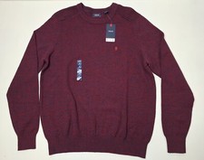 NWT IZOD Crew Neck Sweater 45GS172 - Dark Red, Dark Blue - Men's M