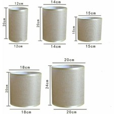 Lampshade Linen Textured Fabric Lamp Shade Table Ceiling Floor Light Cover Retro