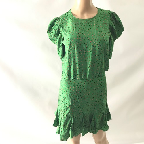Veronica Beard Green Silk Lila Dress 