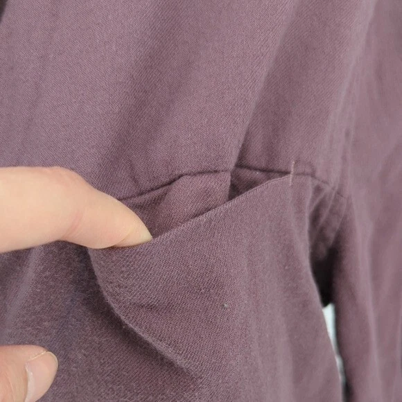 01399 Lululemon Button Down Shirt Brown Purple 6 gorpcore outdoor travel casual - Image 4 of 4
