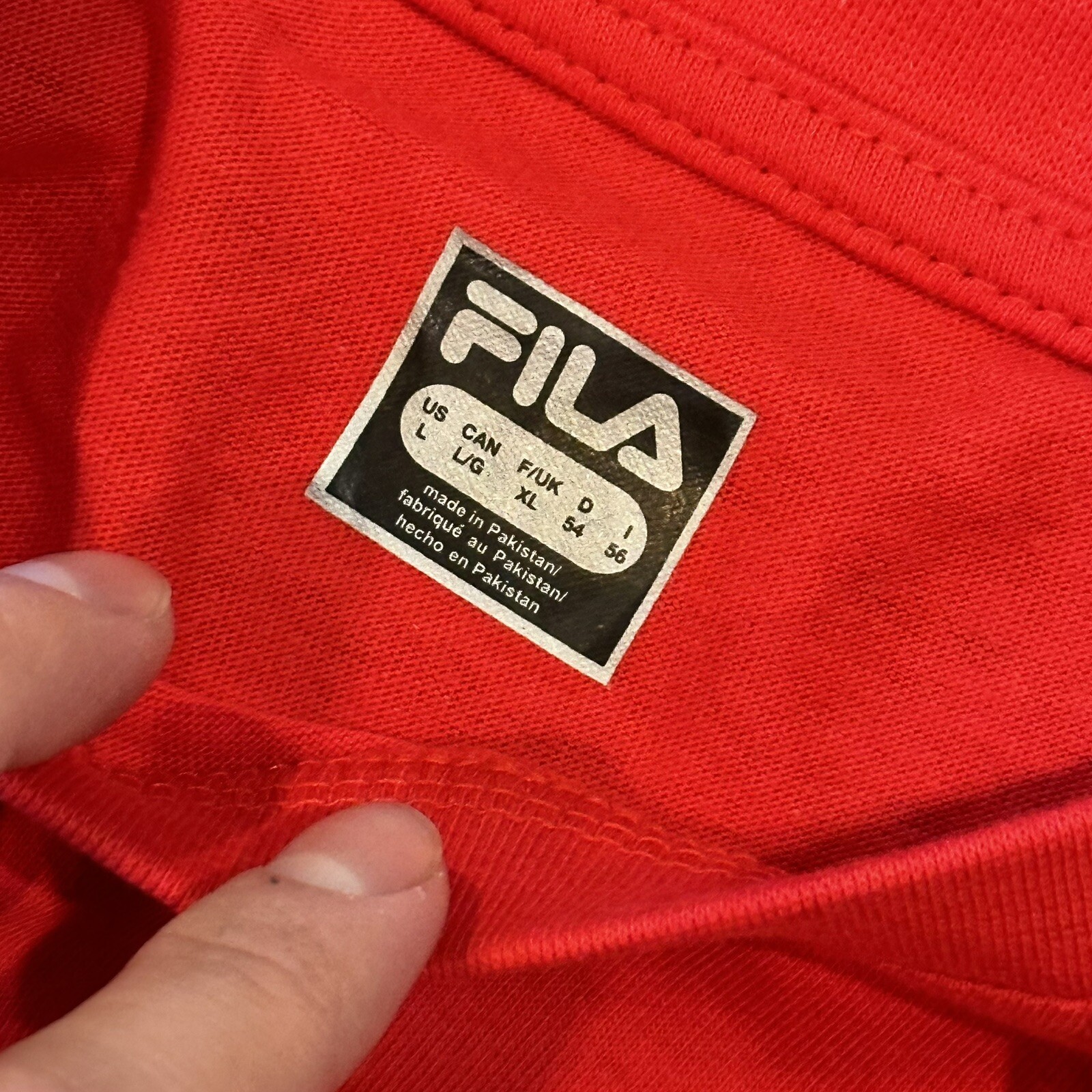 T shirt FILA Sports Rossa Uomo L Con ETICHETTE!