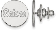 14K White Gold University of Florida Lapel Pin by LogoArt (4W084UFL)