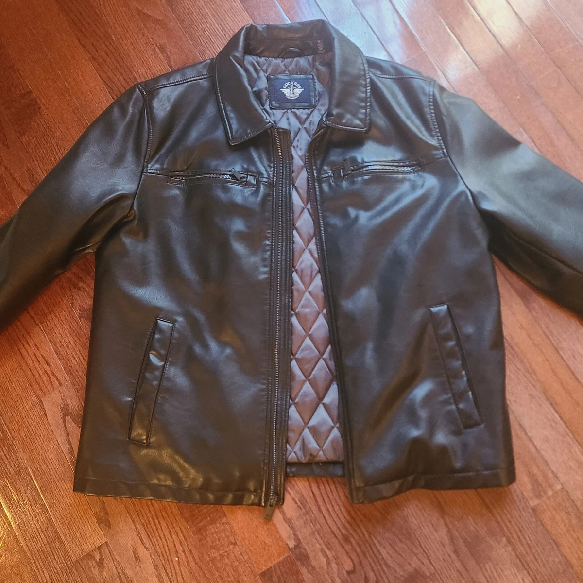 Men's dockers faux leather cheap jacket