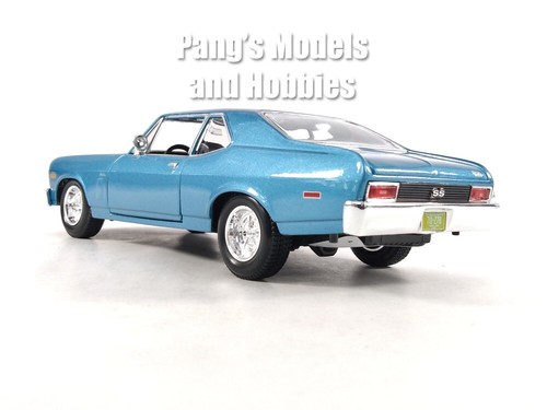 1970 Chevrolet Nova SS 1/24 Scale Diecast Car Model by Maisto - BLUE - Picture 15 of 16