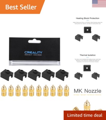 Creality Original Silicone Sock & Nozzle Set - Compatible with Ender 3 S1/S1 Pro