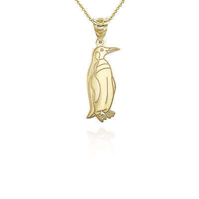 Buy Solid Gold Penguin Pendant / Dainty Bird Necklace / Yellow, Rose or  White Gold Online in India - Etsy