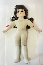 Repair Doll Porcelain Complete Head Arms Legs Wig Cloth Body Eyes Inside Head