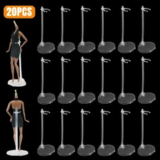 20 Sets Transparent Doll Display Holder for 11''-13'' Dolls Model Support Stand