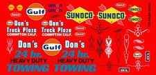 Don's 24hr Heavy Duty Towing Wrecker 1/64th HO Scale Slot Car Decals RED body