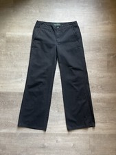 Lauren Ralph Lauren Wide Leg Mid Rise Black Cotton Chinos Size 2