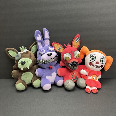 Five Nights At Freddys 2016 Nightmare Bonnie Foxy Phantom Foxy & Circus Baby LOT