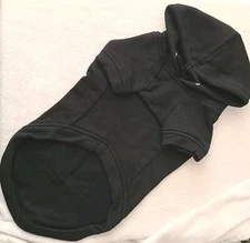 LoveLongLong Dog Hoodie 100% Cotton Blk L.    ~28lbs 