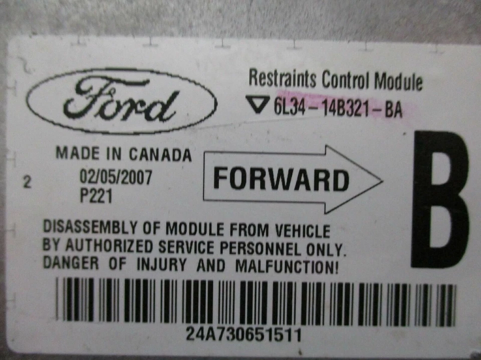 NY668-13 OEM 2006 2007 2008 FORD F150 PICKUP LINCOLN LT SRS SAFETY CONTROL - Image 2 of 2