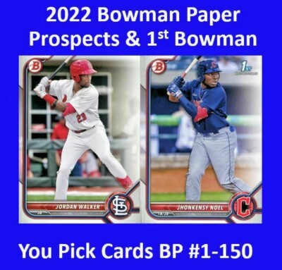 2022 Bowman Paper Base Prospects & 1st - You Pick - Complete Your Set #BP1-150