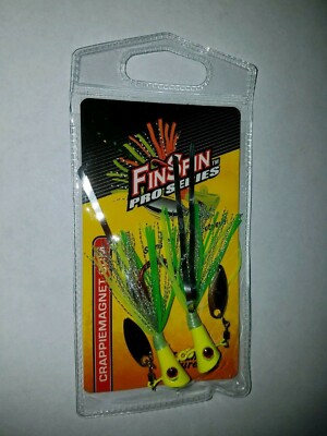 10 Fin Spin Pro Series 1/16oz Crappie Magnet Jigs 5pk Spinnerbait