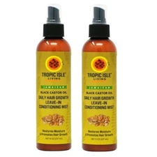 Tropic Isle Jamaican Black Castor Oil Hair Growth Conditioning Mist 8oz (2pack)