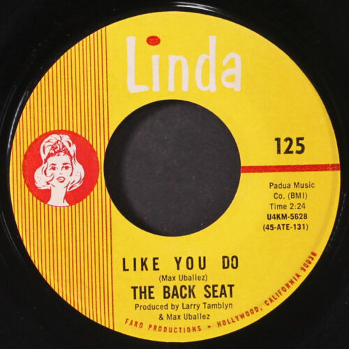 BACK SEAT: where is mary / like you do LINDA 7" Single 45 RPM - Afbeelding 1 van 2