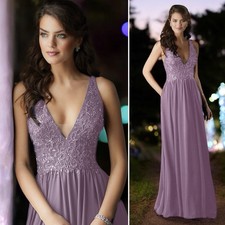 Mori Lee Madeline Gardner Lilac Lavender Sequin Chiffon Formal Gown 2 XS Purple