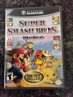 Super Smash Bros Melee Nintendo GameCube w/ manual case Nintendo Power ad