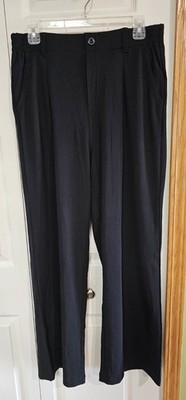 Ewedoos Women's L Black Wide Leg Ponte Knit Pants NWT