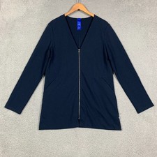 Kit and Ace Made to Move Jacket Women's Large Navy Zip Up Ponte Stretch Cardigan
