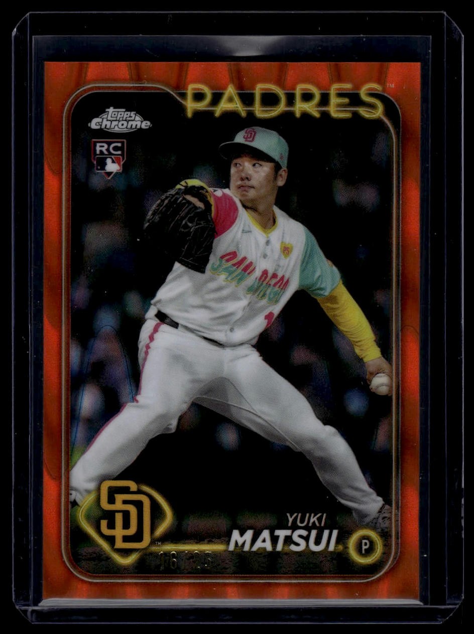 2024 Topps Chrome Update - Orange Refractors #USC187 Yuki Matsui #/25