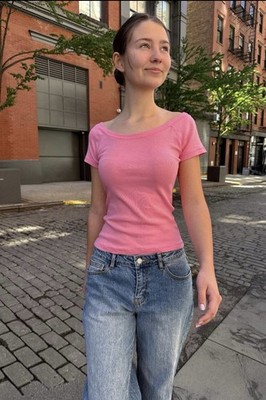 NWT | Brandy Melville Ginny Top | Pink | Size XS/S | Made in Italy  