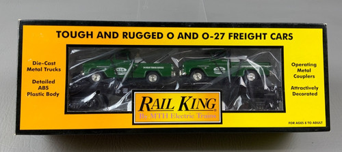 MTH Rail King MTH Service Center vagón plano con ertl 55 camafeo Wreckers artículo #30-7615 | Zustand: New