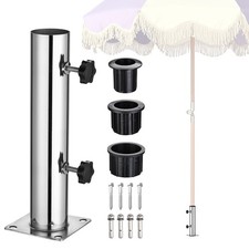 LAGarden Patio Umbrella Stand Stainless Steel Base for Granite Outdoor Balcony