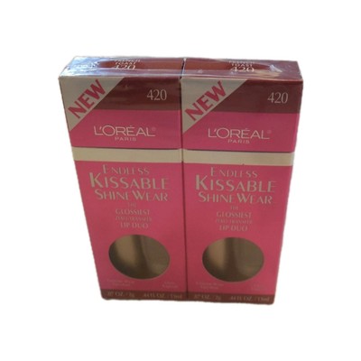 Lot of Two L'oreal Endless Kissable Shine Wear French Toast # 420
