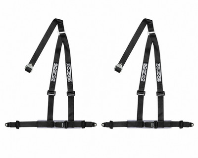 2x Sparco Sportgurt mit ECE Zulassung Schwarz