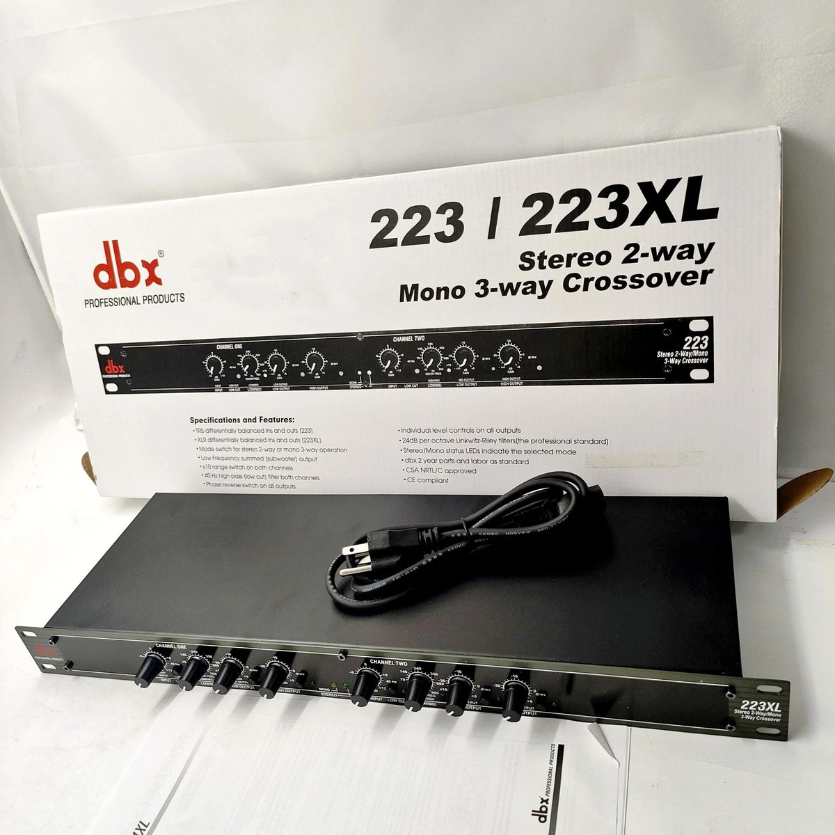 NEW DBX 223XL Stereo 2-Way/Mono 3-Way Crossover Rack Mountable | eBay