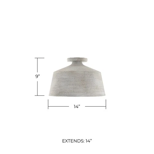 Capital Lighting 235311 Quarry 14"W Semi-Flush Ceiling Fixture - Clay - Picture 2 of 12