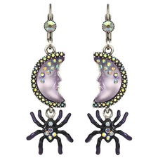 Kirks Folly Moon Shadow Night Crawler Leverback Earrings  Silver Ox