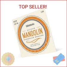 D'Addario EJ80 Phosphor Bronze Octave Mandolin Strings, Medium, 12-46